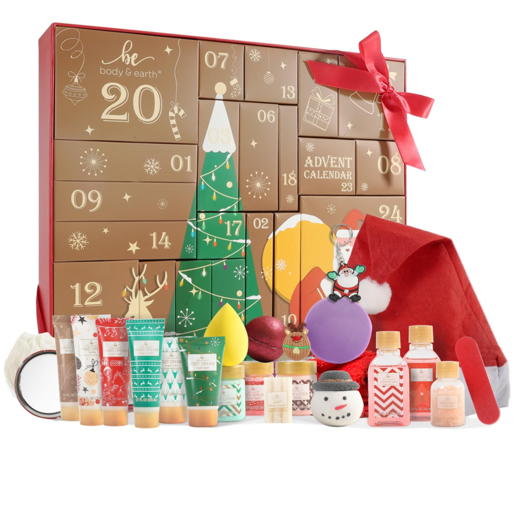 advent calendar with body products