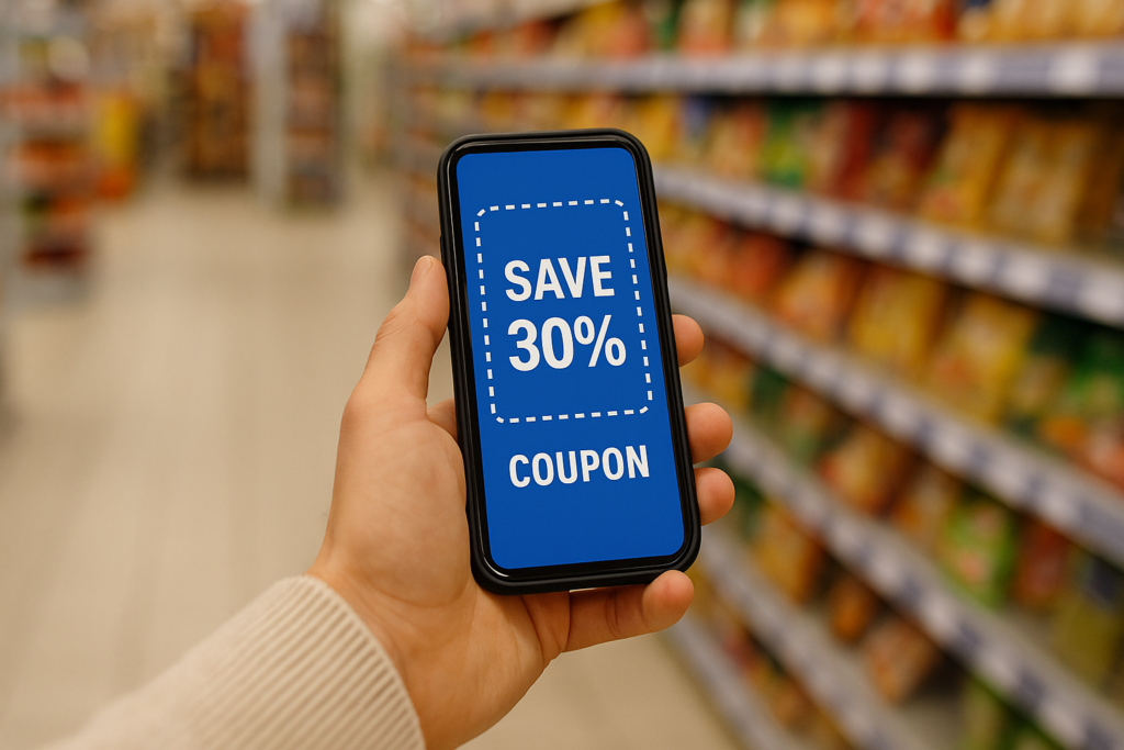 cellphone with a discount coupon