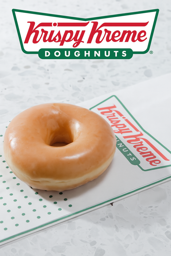 A donut by Krispy Kreme