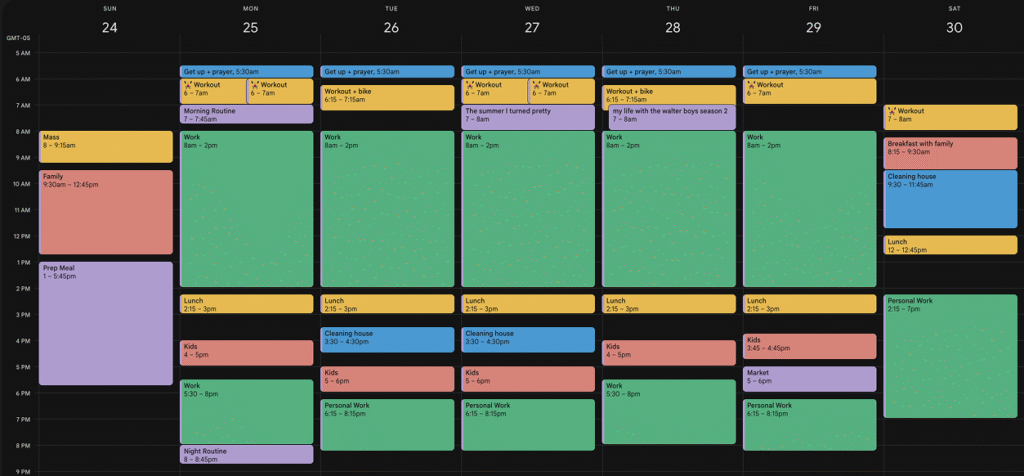 Calendar example