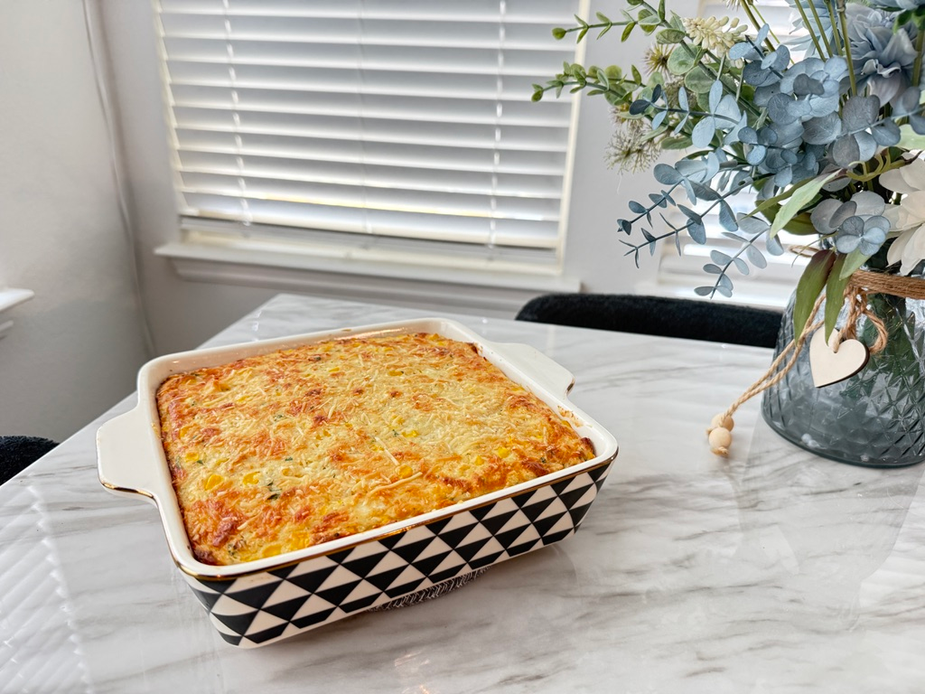 Chicken pie Low Carb on table