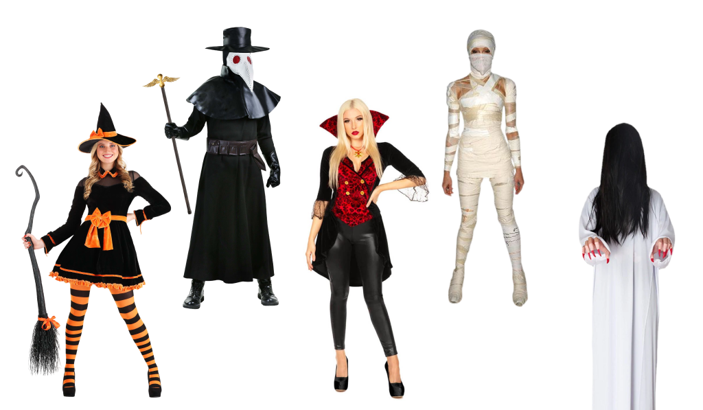 classic-costumes Classic costumes like witch and vampire.