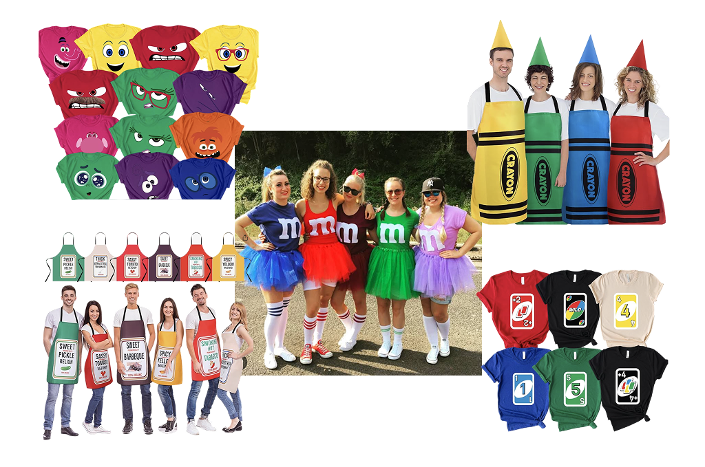 group-costumes Group costumes like sauces, M&M's etc