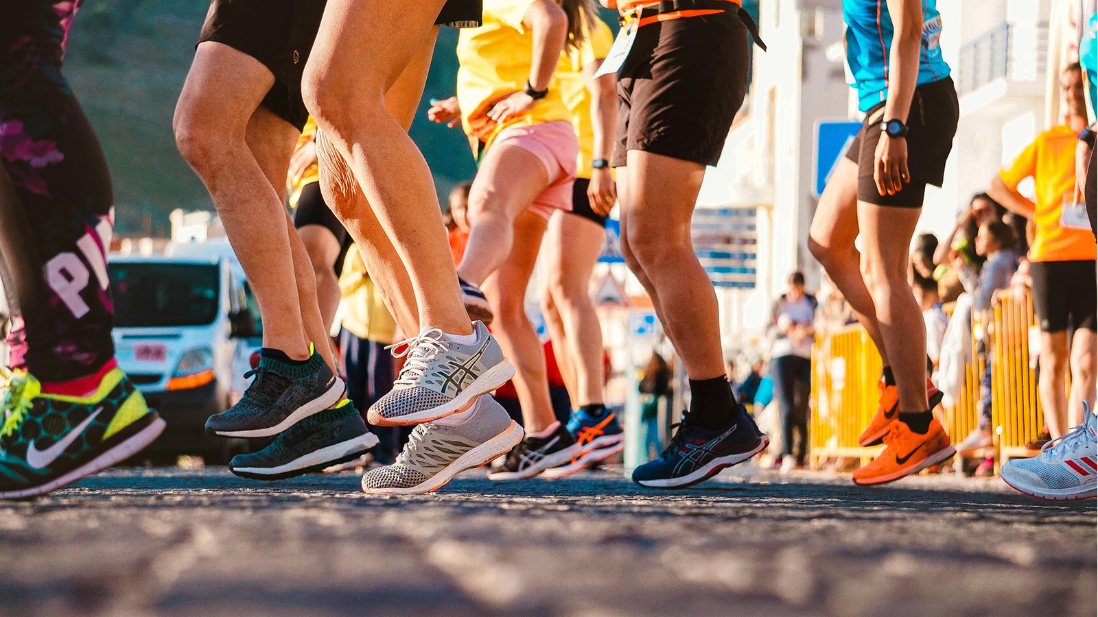 A beginner runner taking their first steps in the running journey.
