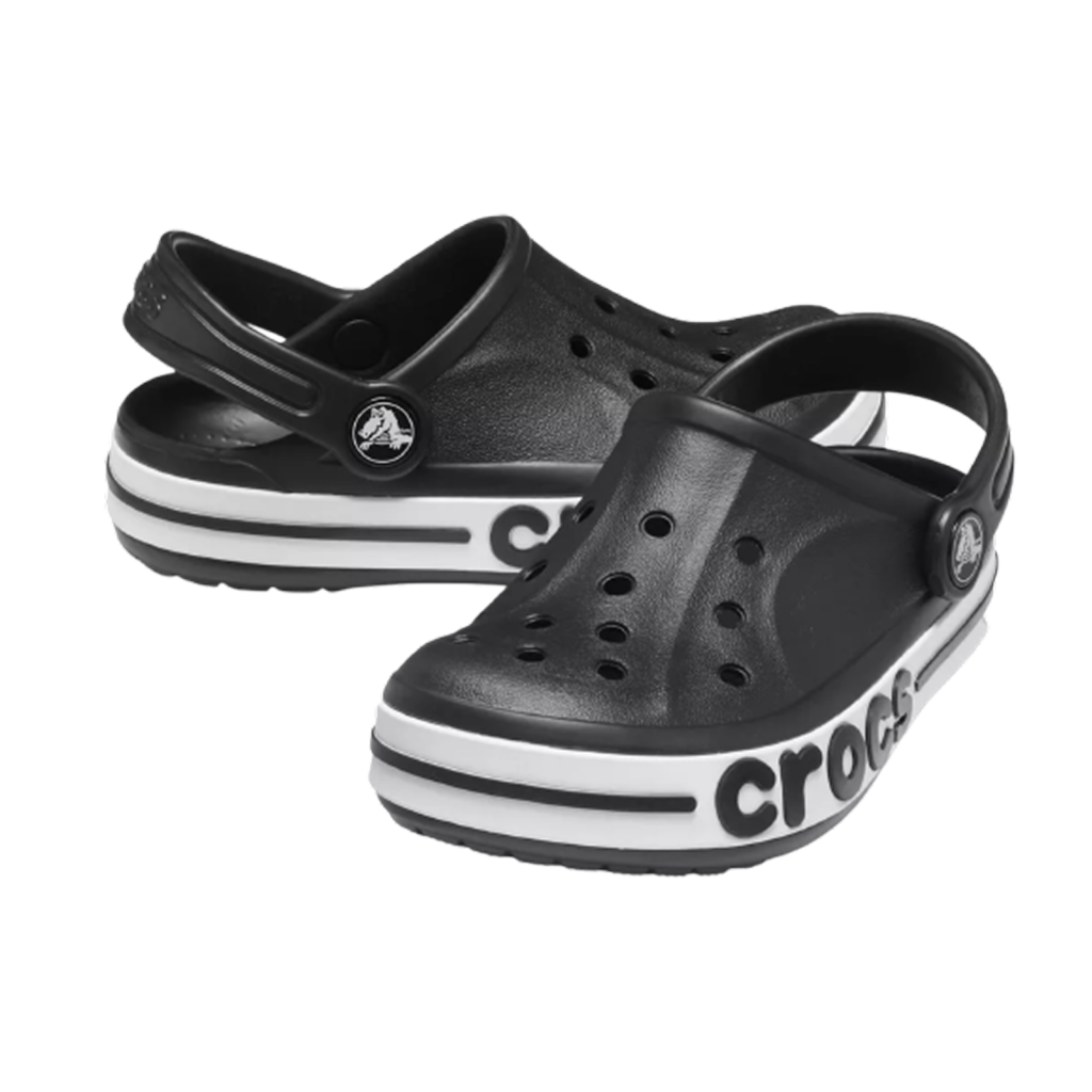 Kids’ Crocs in black, lightweight and practical for back to school, priced at $29.99 at Target.