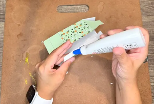 Milk box Halloween Treat Bags glue