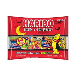 Haribo candy pack for Halloween Treat Bags.