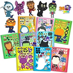 Halloween stickers pack for Halloween Treat Bags.