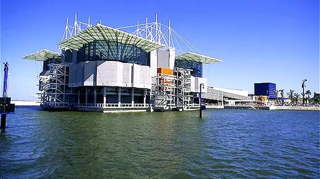 Lisbon Oceanário aquarium building by the waterfront
