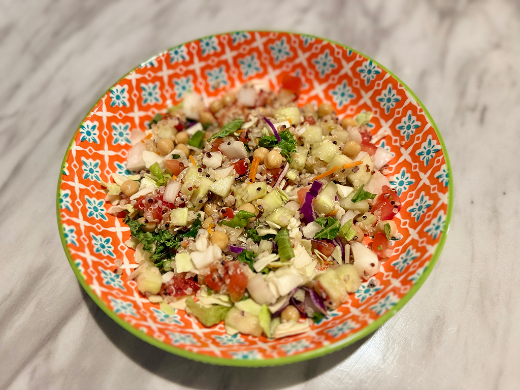 A plate of protein salad.