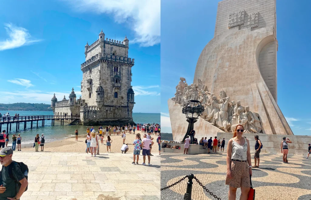 Belém Tower with Monument to the Discoveries by the Tagus River